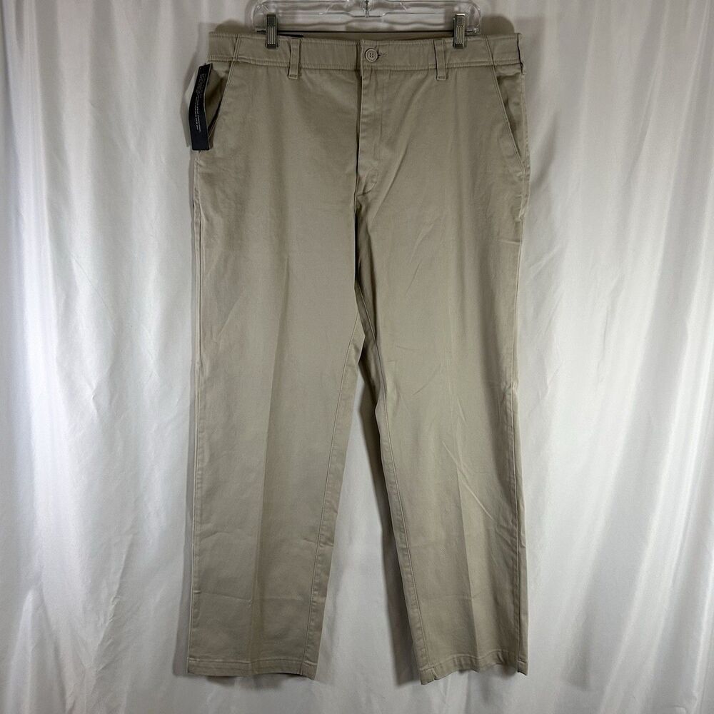 New Lees Straight Fit Wrinkle Resist Stone Jeans Men’s 38x32 Beige Button Zip